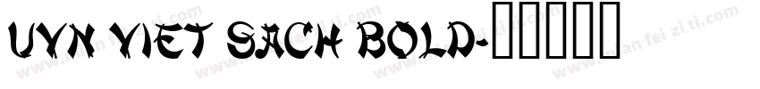 UVN Viet Sach Bold字体转换
